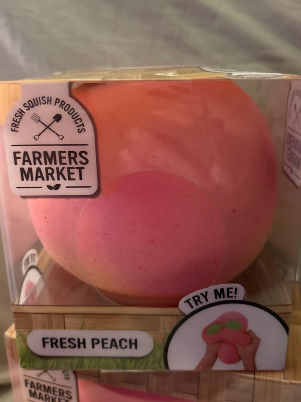 Farmers Market Fresh Peach Squishy Toy - Pink Peach